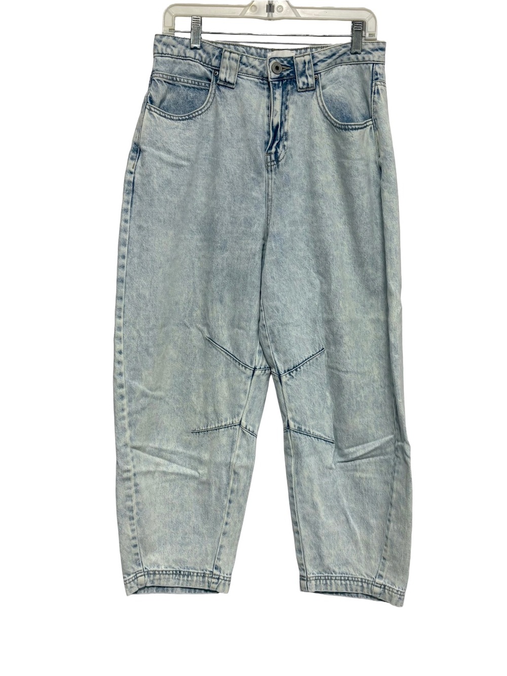 EVERY Denim Light Wash Star Seam Barrel Leg Jeans Avant Garde Streetwear Size 10